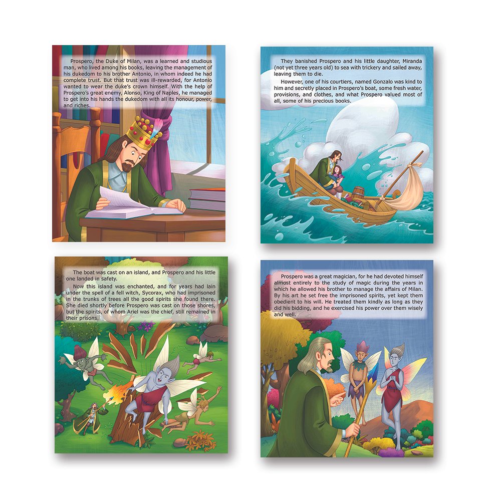 Shakespeare for Young Minds: Jolly Kids' Illustrated Stories C Combo Set of 4 Ages 6-12 Years - Swadesiicart