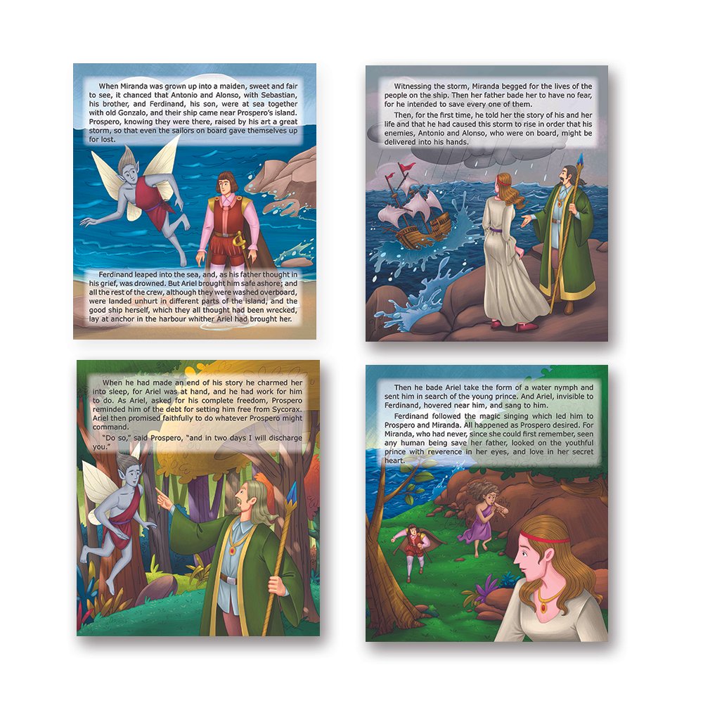 Shakespeare for Young Minds: Jolly Kids' Illustrated Stories C Combo Set of 4 Ages 6-12 Years - Swadesiicart