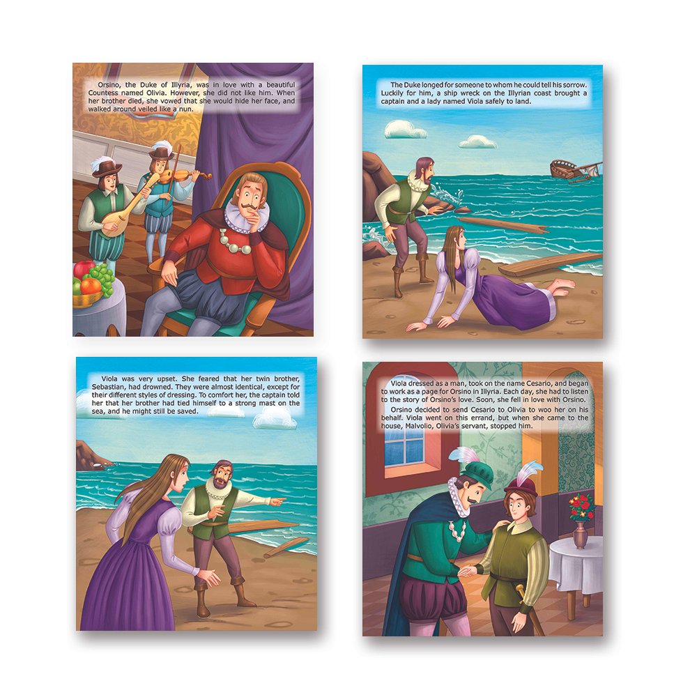 Shakespeare for Young Minds: Jolly Kids' Illustrated Stories C Combo Set of 4 Ages 6-12 Years - Swadesiicart