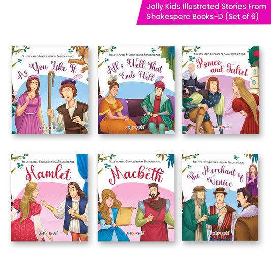 Shakespeare for Young Minds: Jolly Kids' Illustrated Stories D Combo Set of 6 Ages 6-12 Years - Swadesiicart