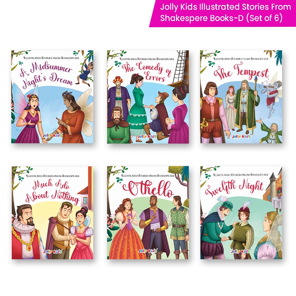 Shakespeare for Young Minds: Jolly Kids' Illustrated Stories E Combo Set of 6 Ages 6-12 Years - Swadesiicart