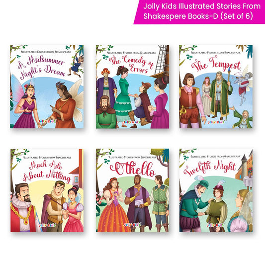 Shakespeare for Young Minds: Jolly Kids' Illustrated Stories E Combo Set of 6 Ages 6-12 Years - Swadesiicart