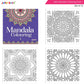 Jolly Kids Adults Mandala Colouring Books A Set of 2| Ideal For Stress Relieving, Relaxing & Meditation Books for Teenager - Swadesiicart