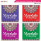 Jolly Kids Adults Mandala Colouring Books Set of 4| Ideal for Stree Relieving, Relaxing and Meditation Books for Teenagers - Swadesiicart