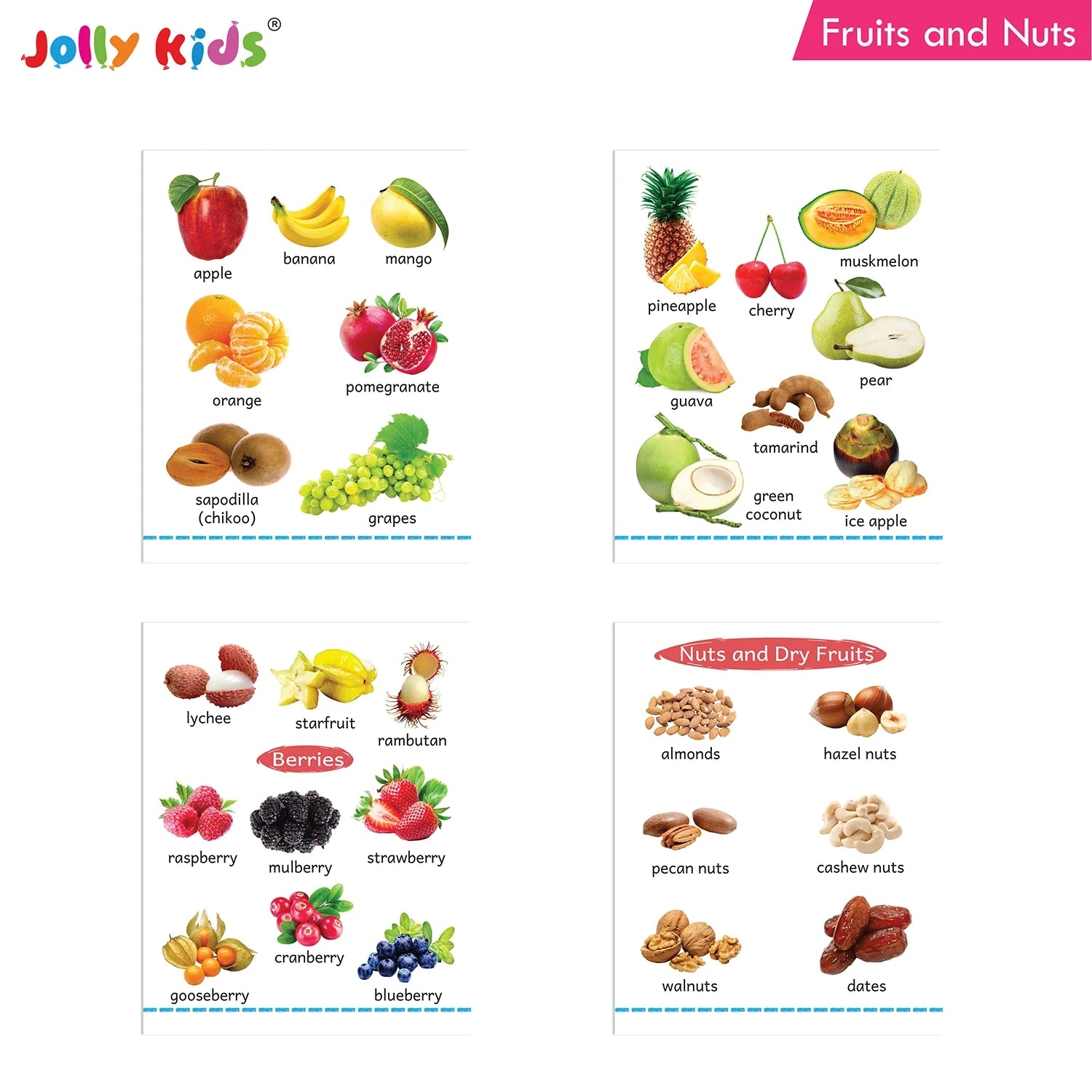 Jolly Kids My Big Board Books Set of 8 for Toddlers Ages 0-3 Years| Picture Learning Books - Swadesiicart