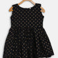 Ahalyaa Black Cotton Gold Print Kids Kurta Sharara Sets For Girls | Swadesiicart
