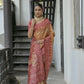 Vishnu Weaves Women's Yellow Soft Tussar Silk Saree with Blouse - Swadesiicart