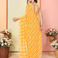 Yellow Georgette Designer Printed Ready To Wear Saree - Elite | Swadesiicart