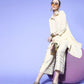 Ahalyaa Women Off White Colour Crepe Printed Top Palazzo Set | Swadesiicart