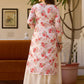 The52 White Women's Gorgeous Embroidered Chinon Fabric Straight Kurta Palazzo and Dupatta Set - Swadesiicart