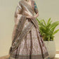 Jyoti Fashion Women's Cream Mulberry Silk Sequins with Dori & Thread Embroidered Designer Lehenga Choli Set | Swadesiicart