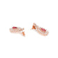 Long kundan earring (Red) - Ruby Raang - Swadesiicart