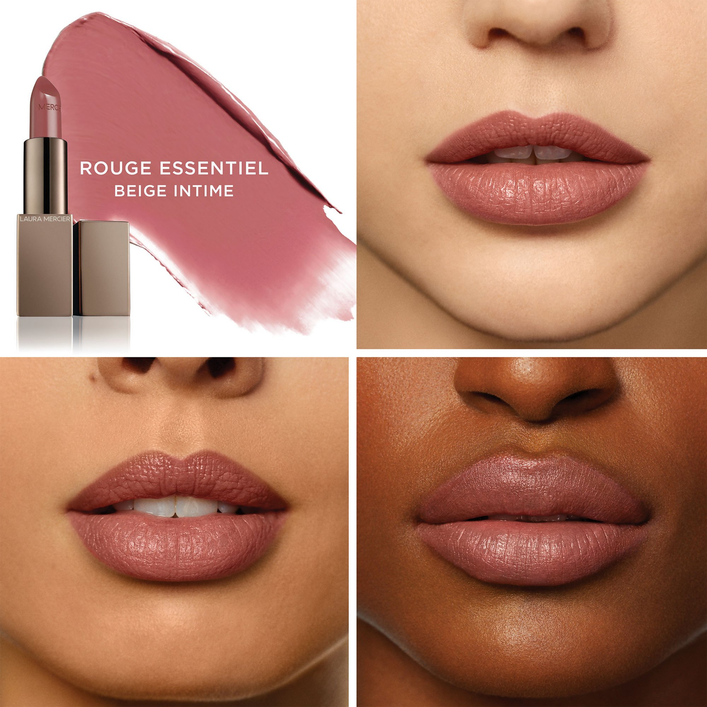 Laura Mercier Rouge Essentiel Silky Creme Lipstick - Beige Intime - Swadesiicart