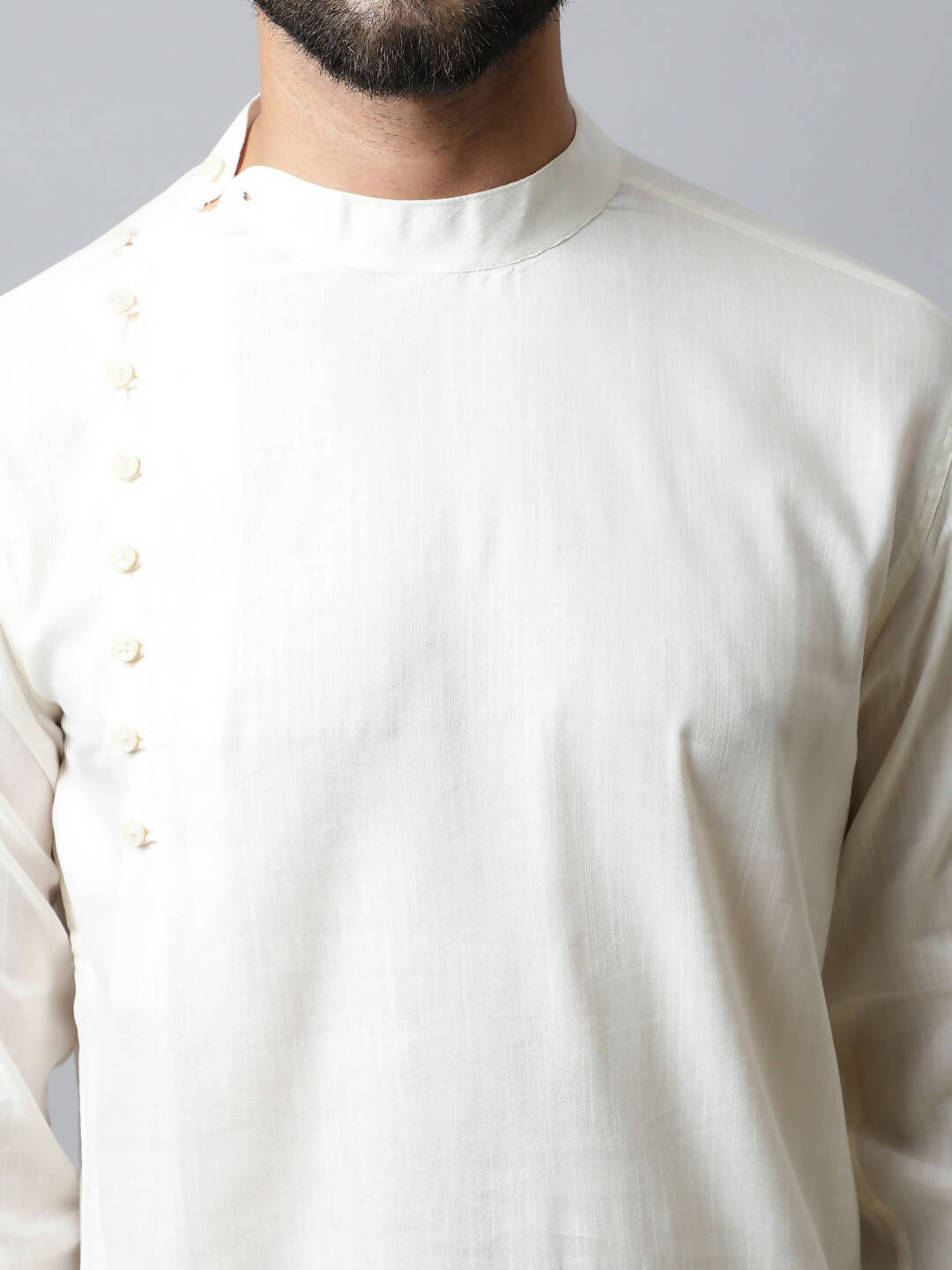 Even Apparels White Color Pure Cotton Men's Kurta With Side Placket (MMS135) | Swadesiicart