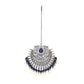 Oversized Diamond & Blue Stone Maang Tikka- Ruby Raang | Swadesiicart