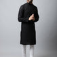Even Apparels Black Color Linen Linen Men's Kurta With Side Placket (LN761) | Swadesiicart