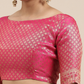 Saree Mall Peach-Coloured Ethnic Motifs Zari Silk Blend Banarasi Sarees | Swadesiicart