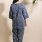 Breathables Blue Abstract Cotton Kurta & Pant Co-Ord Set