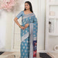 Shree Shyam Fashion Linen Cotton Sky Blue Saree
