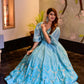 Casual Designer Sky Cotton Silk Gown - Anbazaar