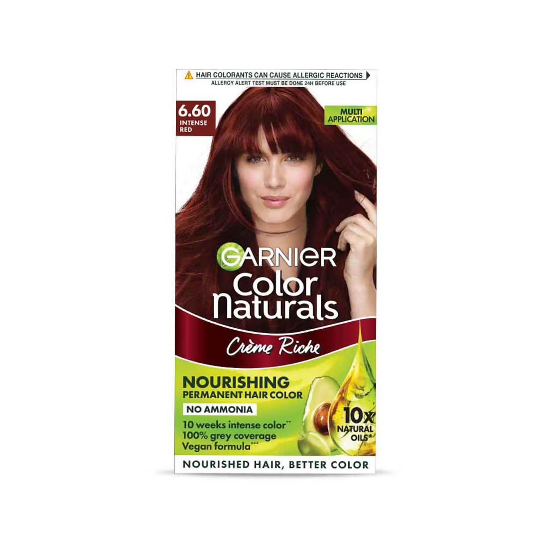 Garnier Color Naturals Creme Riche Hair Color - Shade 6.60 Intense Red - Swadesiicart