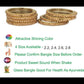 Afast Bridal Wedding & Party Fashionable Colorful Glass Bangle/Kada Set, Pack Of 8 - Golden - Swadesiicart