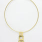 NVR Women Gold-Polished Circular Choker Necklace | Swadesiicart