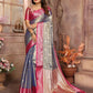 Anaita Light Lavender Tissue Silk With Zari Weaving Saree With Blouse