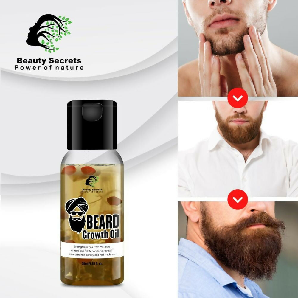 Beauty Secrets Premium Beard Growth Oil - Swadesiicart