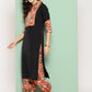 Ahalyaa Women's Traditional wear Kurta Set - Black | Swadesiicart