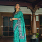 Arfa Fashion House Rama Pure Chanderi Cotton Batik Printed Saree
