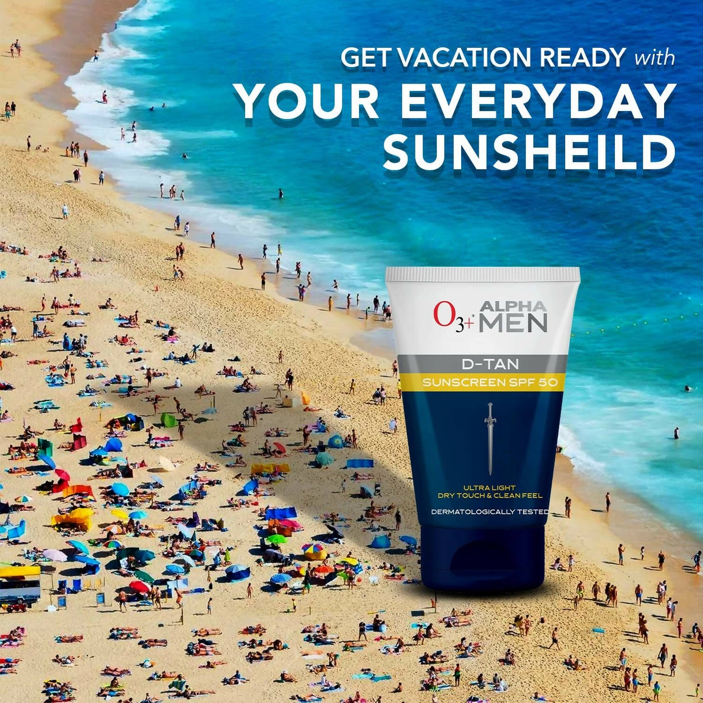 Professional O3+ Alpha Men D-Tan Sunscreen SPF 50 - Swadesiicart