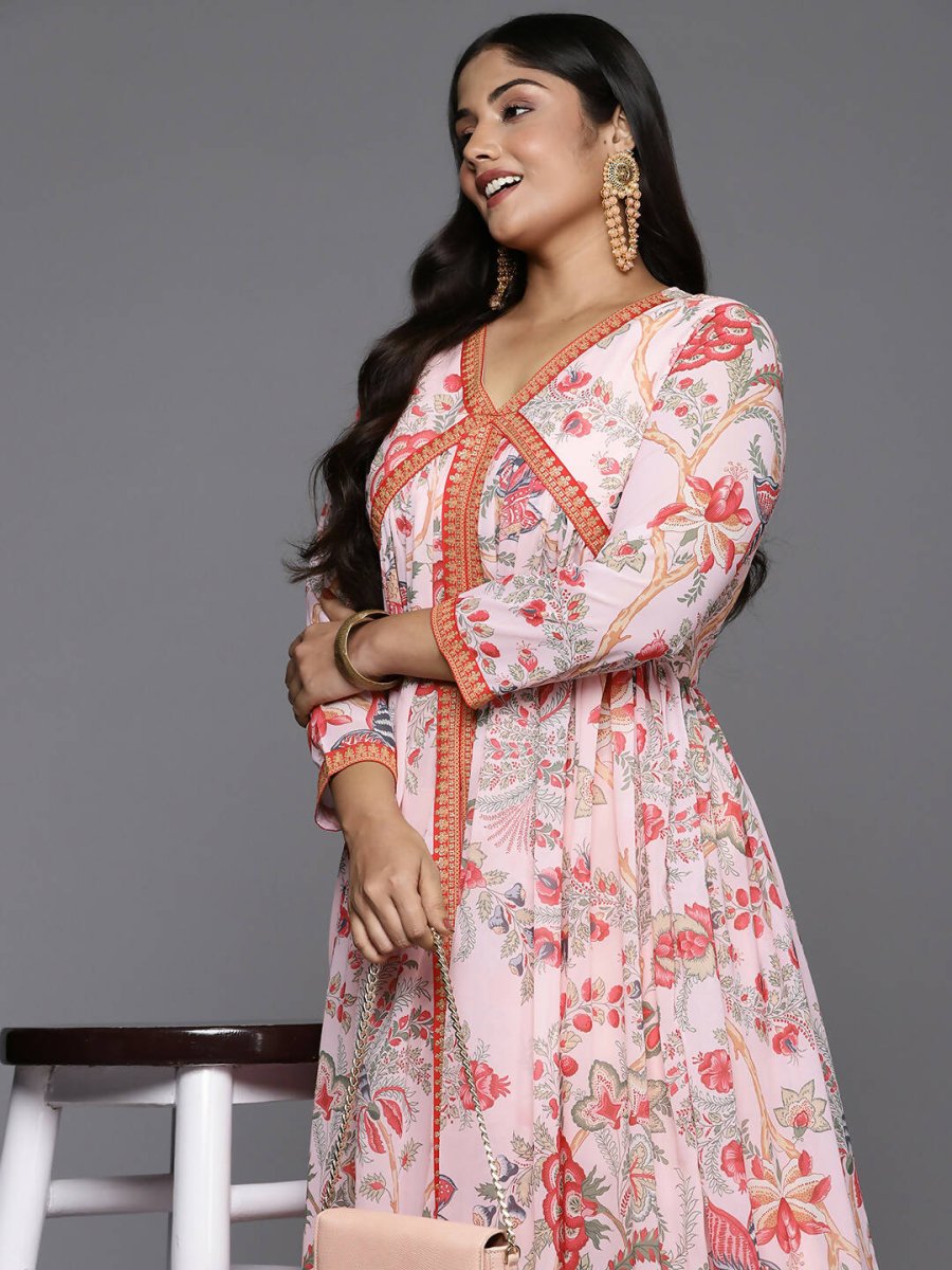 Ahalyaa Women's Traditional wear Kurta Set - Pink | Swadesiicart