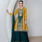 Lorenvalley Fashion Yellow and Rama Chinon Embroidery With Sequince Work Salwar Kameez Stitched | Swadesiicart