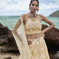 House of Panchhi Cream Net Multi Sequins with heavy Zarkan embroidery Lehenga choli & Dupatta | Swadesiicart