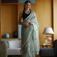 Vamsee Green Organza Saree - Swadesiicart