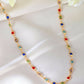 VOJ Women Gold-Polished Square Shaped Multi Color Chain | Swadesiicart