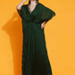 Women Republic Green Georgette Hand Embellished Kaftan Style Gown | Swadesiicart