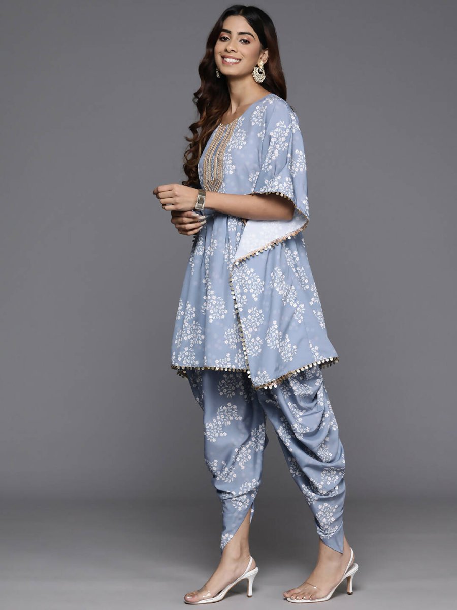Ahalyaa Women's Traditional Wear Co-ods - Grey | Swadesiicart