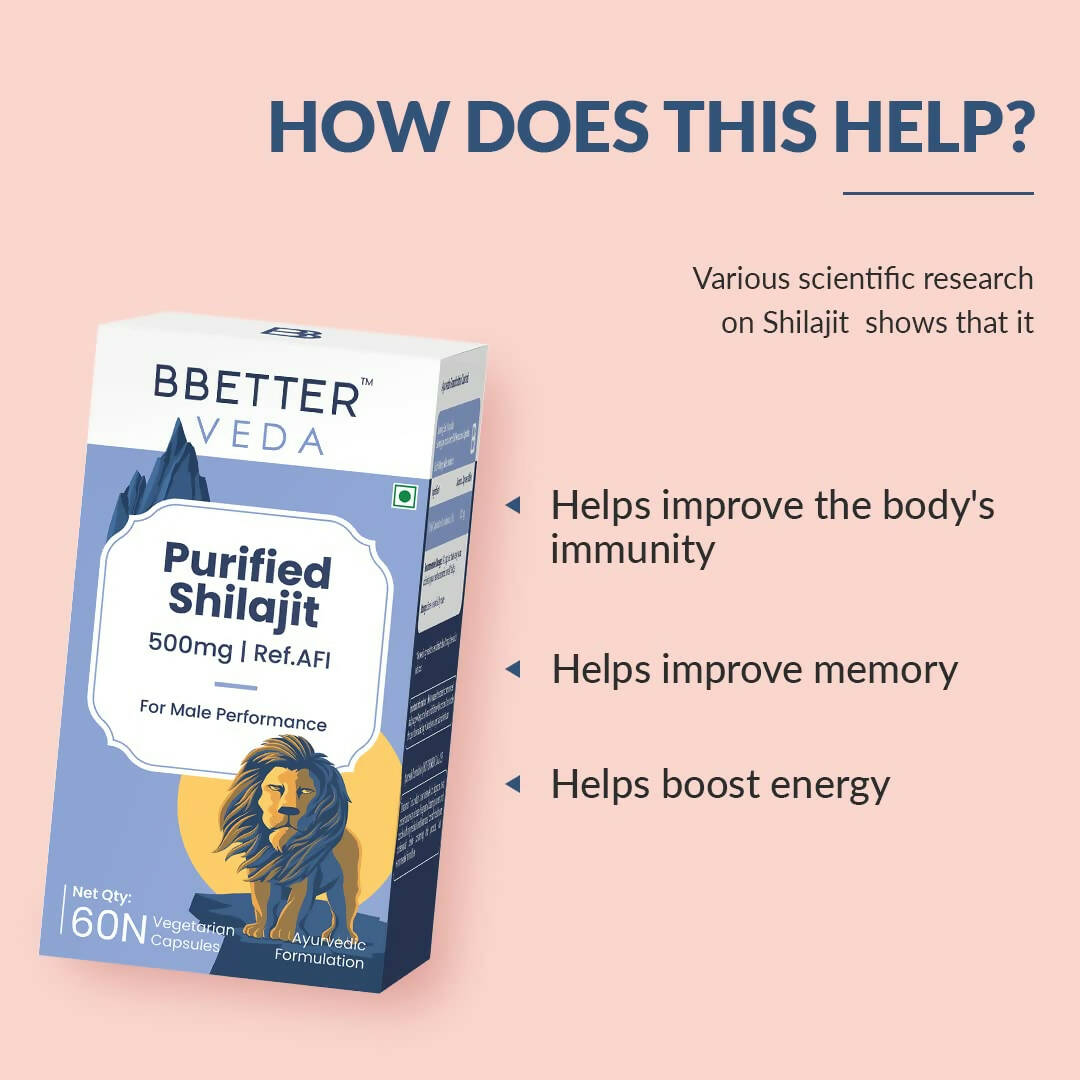 BBETTER Veda Purified Sj Capsules for Men - Swadesiicart