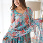 Teeya Creation Multicolor Digital Print Soft organza Anarkali With Pants And Dupatta - Swadesiicart