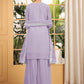 Teeya Creation Lavender Color Georgette Fabric Heavy Embroidery Work Fully Stitched Palazzo Set - Swadesiicart