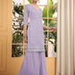 Teeya Creation Lavender Color Georgette Fabric Heavy Embroidery Work Fully Stitched Palazzo Set - Swadesiicart