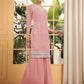 Teeya Creation Peach Color Georgette Fabric Heavy Embroidery Work Fully Stitched Palazzo Set - Swadesiicart