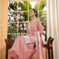 Teeya Creation Peach Color Georgette Fabric Heavy Embroidery Work Fully Stitched Palazzo Set - Swadesiicart