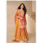 Teeya Creation Multi Color Chinnon Silk Digital Print With Embroidery Work Fully Stitched Palazzo Pair - Swadesiicart