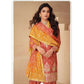Teeya Creation Multi Color Chinnon Silk Digital Print With Embroidery Work Fully Stitched Palazzo Pair - Swadesiicart