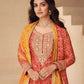 Teeya Creation Multi Color Chinnon Silk Digital Print With Embroidery Work Fully Stitched Palazzo Pair - Swadesiicart