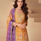 Teeya Creation Multi Color Chinnon Silk Digital Print With Embroidery Work Fully Stitched Palazzo Pair - Swadesiicart