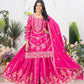 Teeya Creation Rani Color Chinnon Silk Embroidery Work Fully Stitched Salwar Suit - Swadesiicart